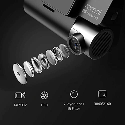 Image of 70mai A800S True 4K Car Dash Camera, 2160P Front, Built-in GPS Logger, IMX415 Sensor, ADAS, F1.8, 140 Wide Angle, 7G Lens, 3D-DNR, 5GHz WiFi, Upto 128GB Supported (Front Cam Only)