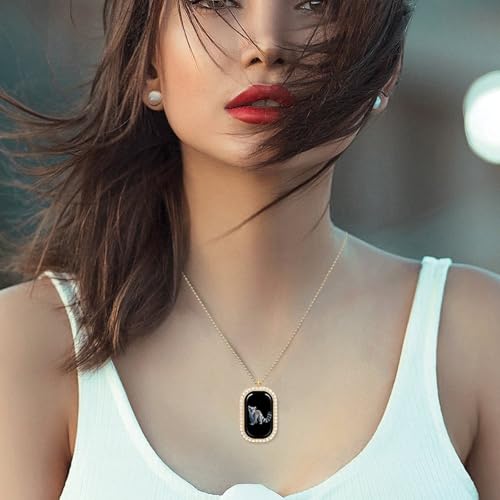 Cute Lemur Novelty Pendant Necklaces for Women Funny Fashion Jewelry Diamond Necklaces for Wedding Birthday Gold Silver4