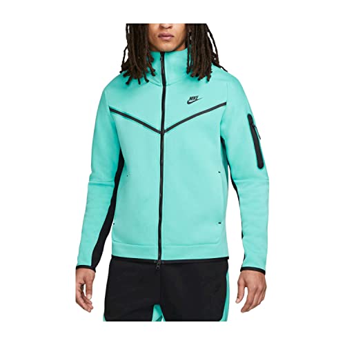 Men's Nike Sportswear Teal/Black Tech Fleece Full-Zip Hoodie - 2XL2