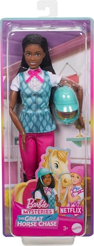 Barbie – LES MYSTÈRES DE BARBIE - À la Poursuite du Cheval Perdu, Poupée Brooklyn, tenue d’équitation et bombe amovibles, HXJ39
