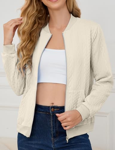 Image of Womens Full Zip Up Cardigan Sweater Casual Solid Long Sleeve Sweatshirt Coat with Pocket
