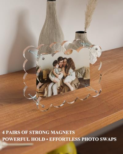4x6 Scalloped Acrylic Magnetic Picture Frames, 3 Pack - image 7