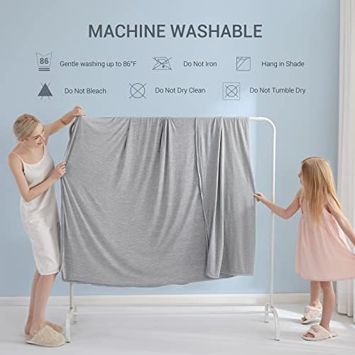 Marchpower Cooling Blanket, Arc-chill Cooling Fiber Summer Throw Blankets, Double-sided Lightweight Cool Blanket for Night Sweats Adult Kids Hot Sleeper, Breathable & Comfortable, 130x170cm, Grey