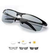 TJUTR Polarisierte Sonnenbrille Herren Photochromatisch Sports für UVA UVB-Schutz Metallrahmen Le...
