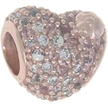 PANDORA Gleaming Ladybug Heart PANDORA Rose Charm - 787894NPOMX