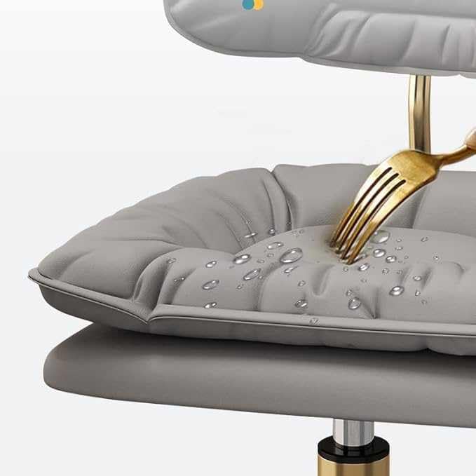 Sgabello girevole ergonomico con schienale, altezza regolabile, per salone, garage, casa, ufficio e studio