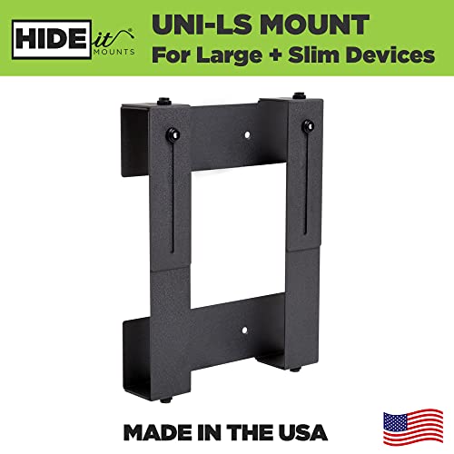 Hideit Mounts Uni-Ls Mount - Patented In 2015, Made In Usa - Steel Adjustable Large And Slim Wall Mount. Hide Your Cable Tv Box, Satellite Receivers, Dvrs, Security Nvrs And Other A/V Equipment #TOP1