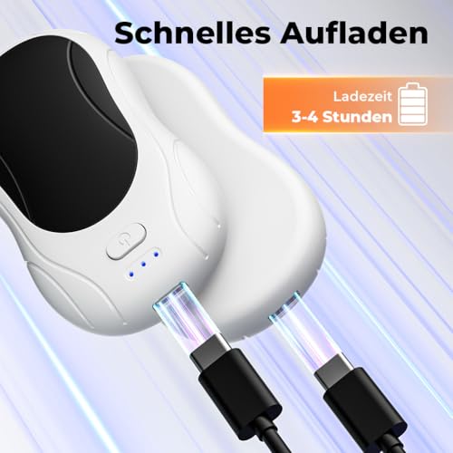 VOSFEEL Elektrischer Handwärmer 2er-Pack, Handwärmer Magnetische Tragbare 6000mAh, 3 Einstellbaren Heizmodi USB Wiederaufladbar… – Ansicht 6