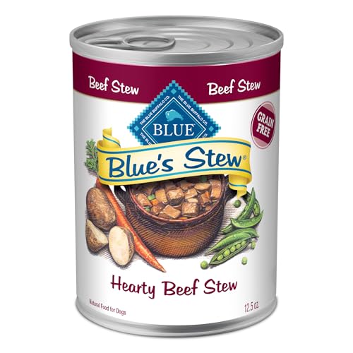 Blue Buffalo Blue's Stew Grain-Free Wet Dog Food, Made with Natural Ingredients, Hearty Beef Stew, 12.5-oz. Cans (12 Count)