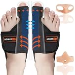 Healrecux Bunion Corrector Big Toe Straightener, Adjustable Bunion Splint for Bunion Pain Relief, Hallux Valgus Corrector Day/Night Support, 1 Pair