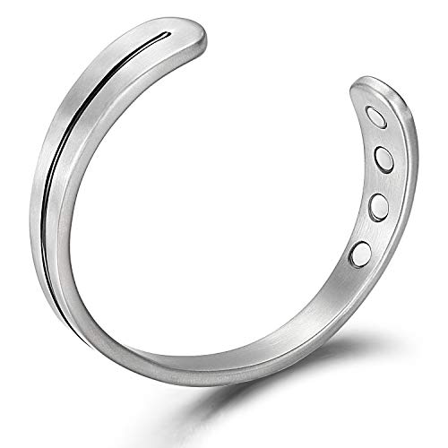 Rainso Mens Womens Light Titanium Magnetic Therapy Golf Bracelets Bangle for Arthritis Wristb