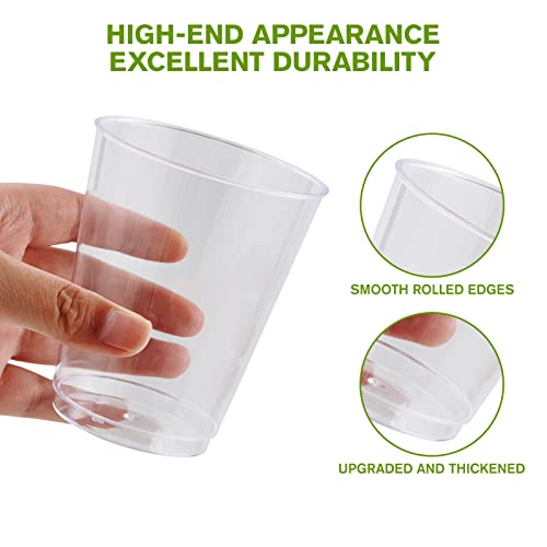 JollyPack 300 Pack Clear Plastic Cups 10 OZ Disposable Heavy-duty Hard Drinking Cups for Christmas, Wedding, Home, Dinner and other Events - Thumbnail 4