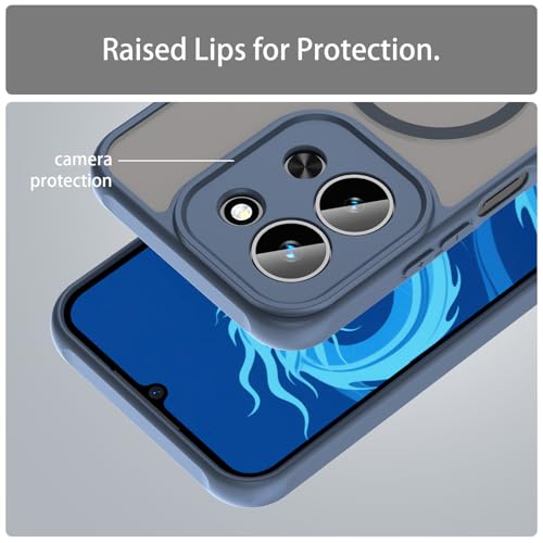 Image of Compatible with Xiaomi Poco C85 5G Case Cover,Compatible with MagSafe,Anti-Fall,Compatible with REDMI 15C (173mm) 2508CRN2BC 2508CRN2BG 25062RN2DE Cell Protective Phone Case Blue