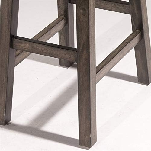 Miniatura 7 de Hillsdale Silla de montar para muebles, taburete de bar gris rústico