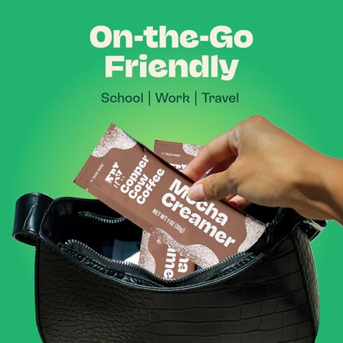 Copper Cow Coffee Sweetened Mocha Milk Creamer Singles (24 pack) | Vietnamese Inspired Coffee Creamer, All Natural Creamer Packets for Pour Overs & Lattes | No Refrigeration Needed, Travel Friendly - Thumbnail 6