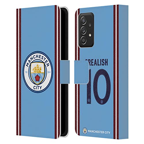 Protection cuir Samsung Galaxy A53 5G étui portefeuille Manchester City Jack Grealish officiel