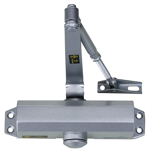 Light/Medium Duty Residential & Light Commercial Auto Door Closer -Boomerang D503 Surface Mounted, Cast Aluminum Closer, Adjustable Closing, Grade 2 & UL 3 Hour Fire Rated, Aluminum/Silver (US26D)