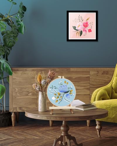 Image of TINDTOP Embroidery Kit for Adult, Flower Embroidery Kit for Beginners | Include Embroidery Cloth Hoops Threads for Craft Lover Hand Stitch with Embroidery Skill Techniques