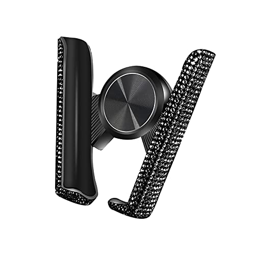 Riloer Supporto per telefono da auto Strass, supporto per navigazione, supporto per cellulare a scatto a forma di V