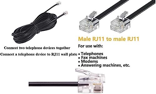 RJ11-Telephone-Line-Wire-Patch-Cable-Compatible-for-Landline-Telephone-ADSL-MODEM-15-Meters-5FT