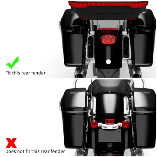 Insertos LED para alforjas, soporte de luz trasera para Harley Electra Glide y Street Glide (2014 en adelante), carcasa negra y lente transparente miniatura 2