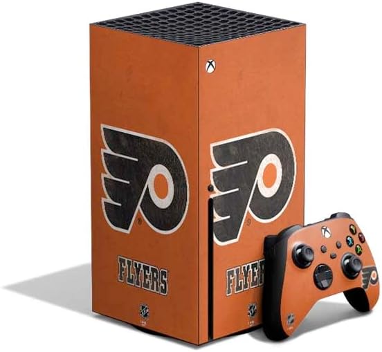 Skinit Decal Gaming Skin Compatible with Xbox Series X Bundle - Officially Licensed NHL Philadelphia Flyers Jersey Design