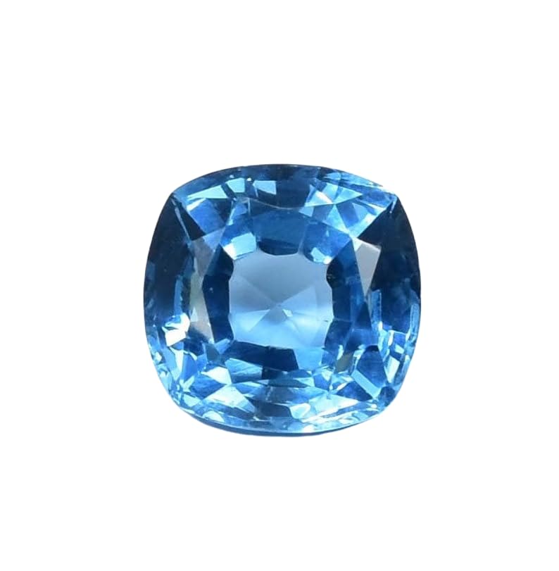 Aigue-marine naturelle 11mm coussin sans défaut pour réparer ou monter vos bijoux