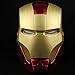 Produktbild QWEASZER Iron Man Helm Maske Leuchtend, Marvel Avengers Kunststoff Vollmasken Helme Halloween Film Cosplay Kostüm Requisiten,Iron Man Helmet Mask-55cm