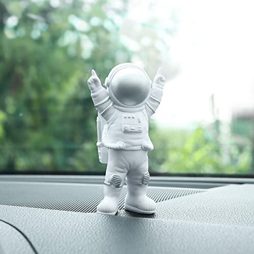 Regerly Astronauten Figur Deko, 4 Stück Astronauten Figur Spielzeug Spaceman Statuen Modell Tortendeko Kuchen Topper Geburtstag Weltraum Thema Party Geschenke Kuchendekoration Blau (Gold Silber)