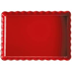 Emile Henry Sartenes Emile Henry eh026038 – Tortera (Rectangular, cerámica, 33, 5 x 24 x 5 cm), cerámica, Grand Cru, 33,5 x 24 x 5 cm