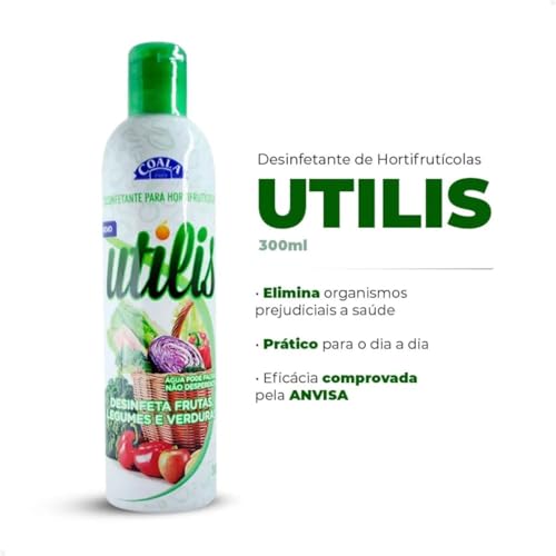 Kit 3 Desinfetante Frutas Verduras e Legumes Utilis Coala - 300ml
