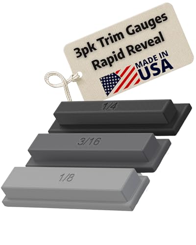 Rapid Reveal - Trim Reveal Tool Set - 1/8 3/16 1/4 - Precision Trim Gauges - Door Reveal Tools - Durable ABS Plastic - Accurate Jamb Marking - Finish Carpentry DIY - Made in The USA (3 Pack)