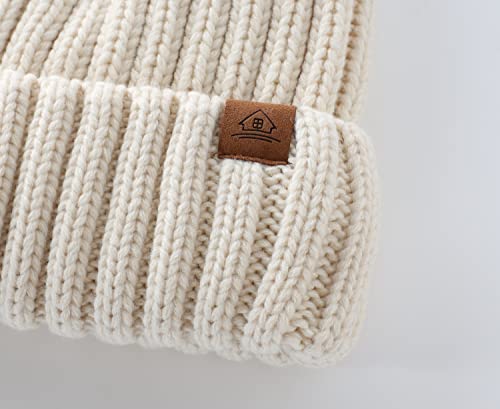 Home Prefer Warm Winter Hat For Mens Womens Knitted Beanie Hats Snow Ski Hat Beige #TOP6