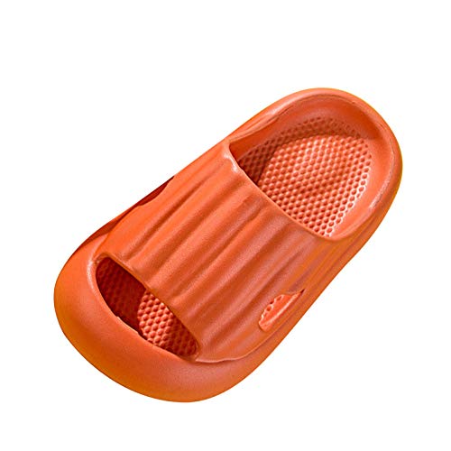 Shoes for Boys Sandals Baby Sole Slides Slippers Slipper Boys Girls EVA Shower Bathroom Indoor (Orange, 3-4 Years)