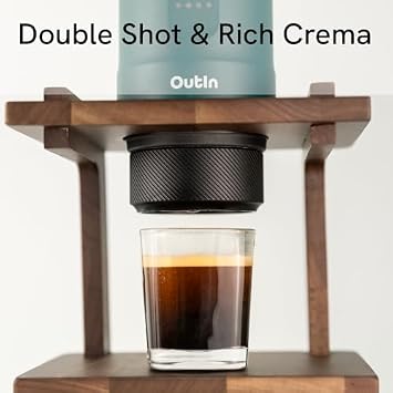 OutIn Nano Portable Electric Espresso Machine with double espresso busket