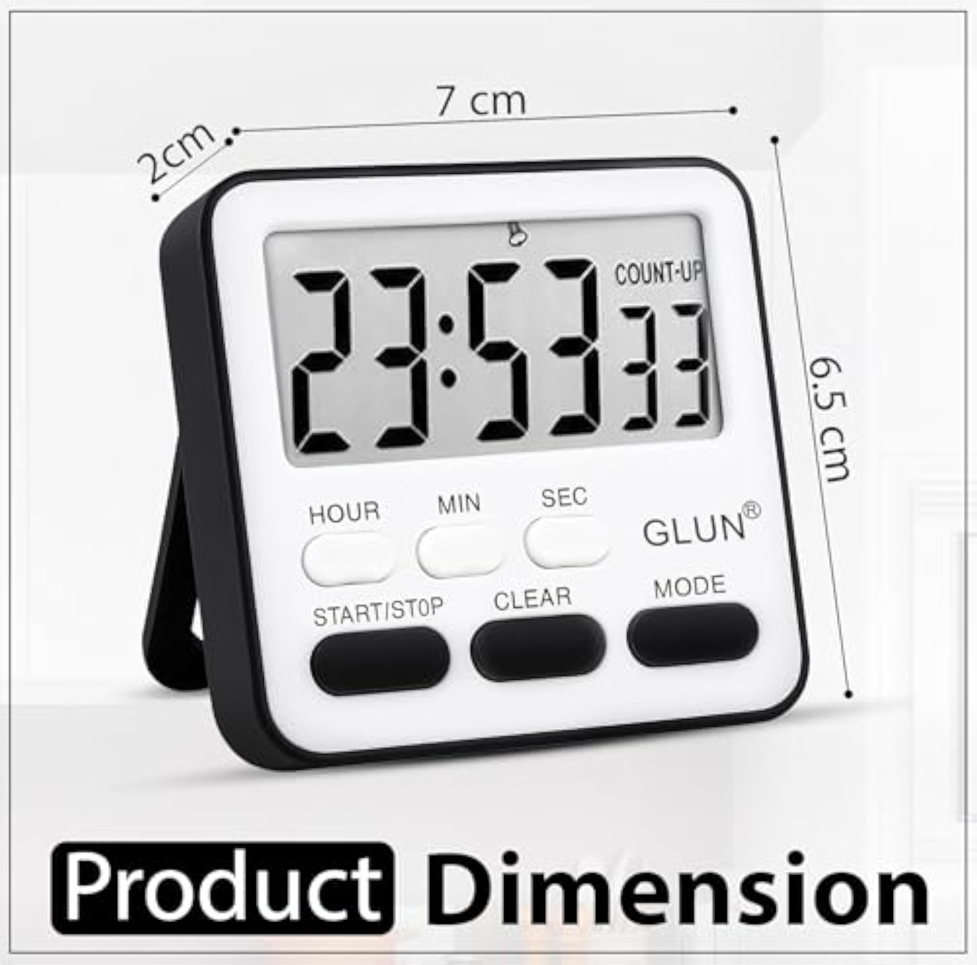 Digital Kitchen Timer with Clear Loud Alarm