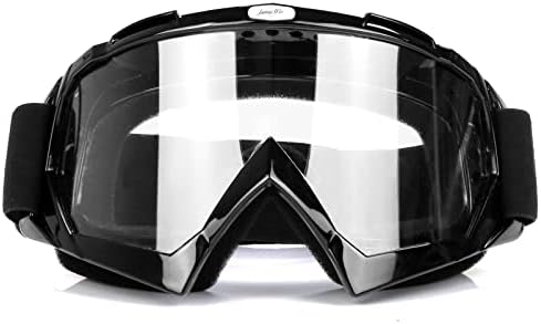 JAMIEWIN Motocross Goggles ATV Dirt Bike Motorcycle UTV MX OTG Offroad Riding Goggles Clear Lens Anti UV Dustproof Anti Fog Racing Skiing Goggles for Men Women Youth Kids