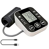 Blutdruckmessgerät Oberarm, Oberarm-Blutdruckmessgeräte mit LCD-Display und Sprachausgabe, Blood Pressure Monitor Doppelbenutzermodus, 198 Speicher, Blutdruck Messgerät Oberarm für Heimgebrauch