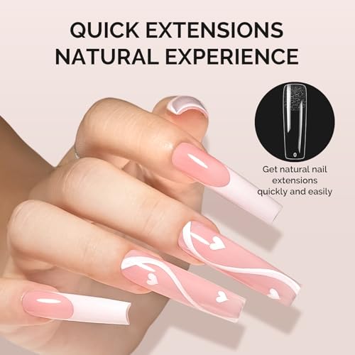 Image of MelodySusie Long Square X Nail Tips - 288Pcs 12 Sizes Clear Acrylic, Half Matte Full Cover Press on Nails for DIY Extension & Salon Use,Pre-Shaped for Long-Lasting Manicure