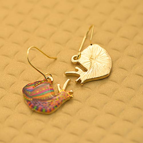 Spinningdaisy Lovely Dangling Animal Earrings | For Animal Lovers (Snail Red)4