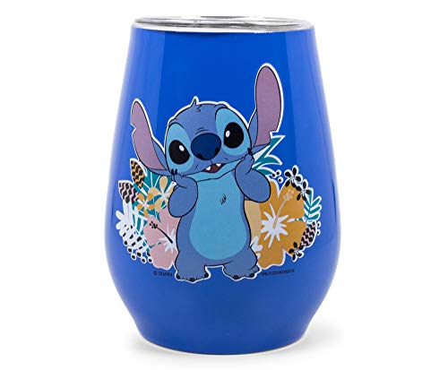 Silver Buffalo Disney Lilo & Stitch 10oz Stainless Steel Tumbler w  Lid