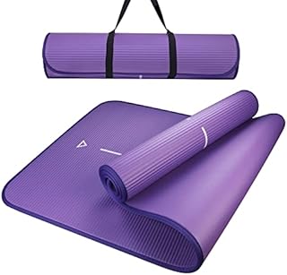 Amazon Brand  Umi - Pilates Mat Exercise Yoga Mat Extra Thick Foam Mat Gym Fitness Mats for Camping and Workout Home Gym Outdoor Use With Carrying Strap