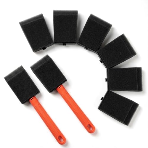 Mister Rui 2 Inch Paint Brushes with Reusable Handle System,