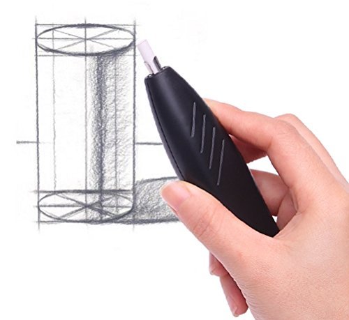 Ohuhu Electric Eraser Kit with 20 Eraser Refills and 1 Eraser Brush, Auto Erasers for Artist Drawing, Painting, Sketching, Drafting, Architectural Plans, Arts and Crafts,Battery Operated Pencil Eraser - Thumbnail 2