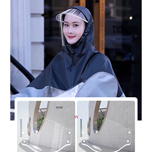 FBHFSUIEF Manteau de pluie imperméable à capuche, coupe-vent, for vélo, électrique, moto(Oran,5XL) – vue 7