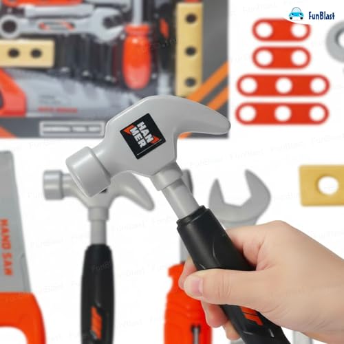 Image of FunBlast Tool Kit Set Toy for Kids, Set of 19 Pcs; Little Engineer Tool Kit Toys, Pretend Play Toys for Boys, Role Play Toys for Toddlers, Learning Toy for Boys, Children (Multi-Color)