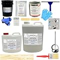 ArmorPoxy Garage Epoxy Floor Kit – Industrial Grade, 2 Part Epoxy Coating for Concrete for Garages, Basements, Workshops, Retail & Automotive Spaces -14 pcs, Covers 600 Sq Ft, Medium Gray
