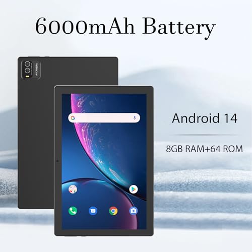 Tablet Android 15, 10.7 cm 12GB RAM + 64GB ROM 1TB expansível, tablets 2 em 1 com capa para teclado