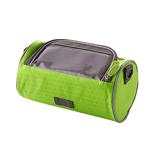 JYCDD Tragbare Fahrradlenker-Telefontasche Vorderrohr Oxford-Stoff Transparenter wasserdichter PVC-Touchscreen Cover