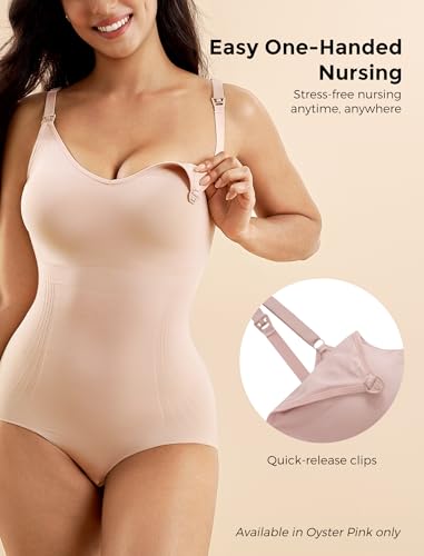 Momcozy Shapewear Bodysuit for Womens, Tummy Control Body Shaper, Built-in Padded Seamless & Slimming Bodysuit under Dress4